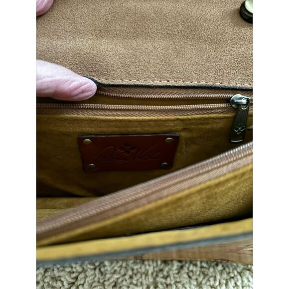 Patricia Nash Goring Embossed Leather Top Handle Crossbody Bag My European Trip - Picture 5 of 6